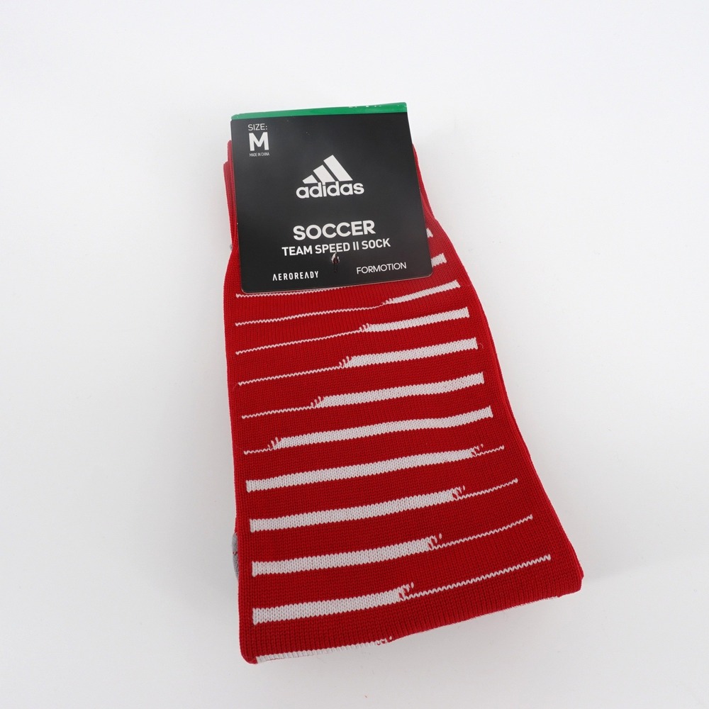Adidas Soccer Team Speed II Socks Red White Mens Medium AEROREADY NEW